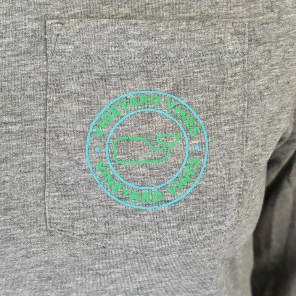 NEW VINEYARD VINES Pima Cotton Crewneck Pocket Tee  Long sleeve  SZ 6